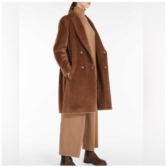 Rebecca Minkoff Double Breasted Teddy Sherpa Coat - Brown XL-NWT - Picture 2 of 7